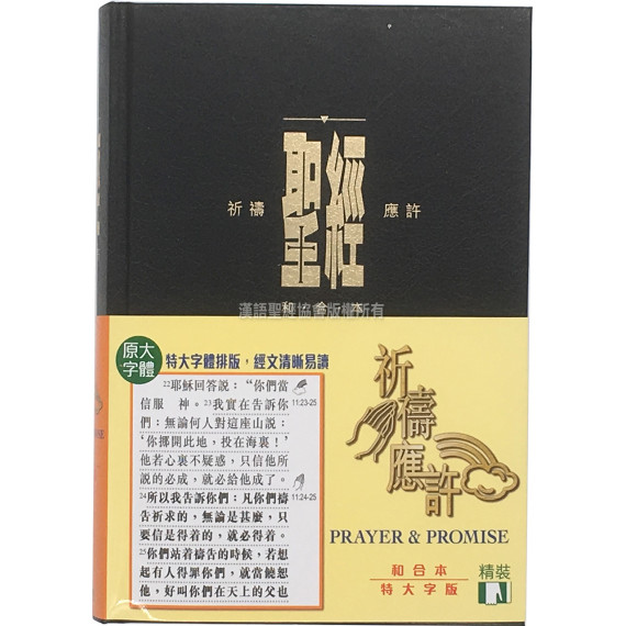 (缺貨)聖經-祈禱應許版和合大字硬面索引黑色白邊