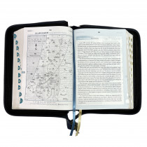 (藍/銀)NIV中英對照皮面拉鍊索引_7系列聖經和合本
